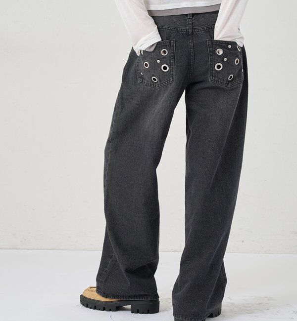  「EYELET LOW RISE DENIM /アイレットローライズデニム」|デニム|