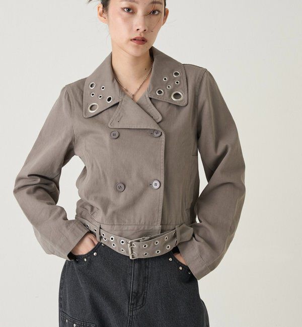  「SHORT EYELET PEA JACKET」|ブルゾン・スタジャン|