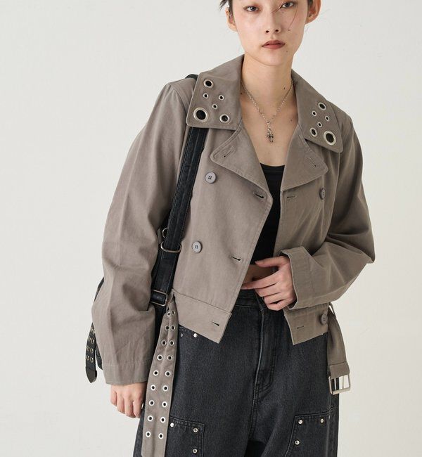  「SHORT EYELET PEA JACKET」|ブルゾン・スタジャン|