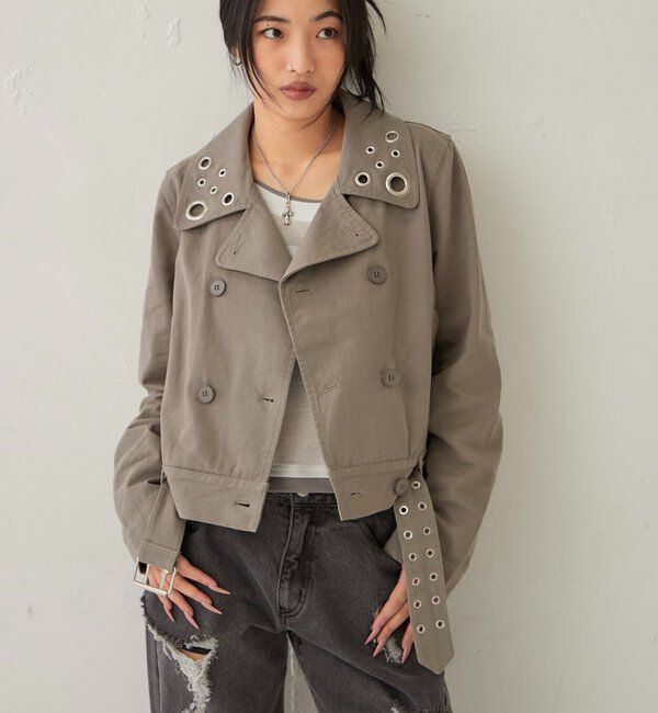  「SHORT EYELET PEA JACKET」|ブルゾン・スタジャン|