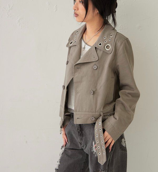  「SHORT EYELET PEA JACKET」|ブルゾン・スタジャン|