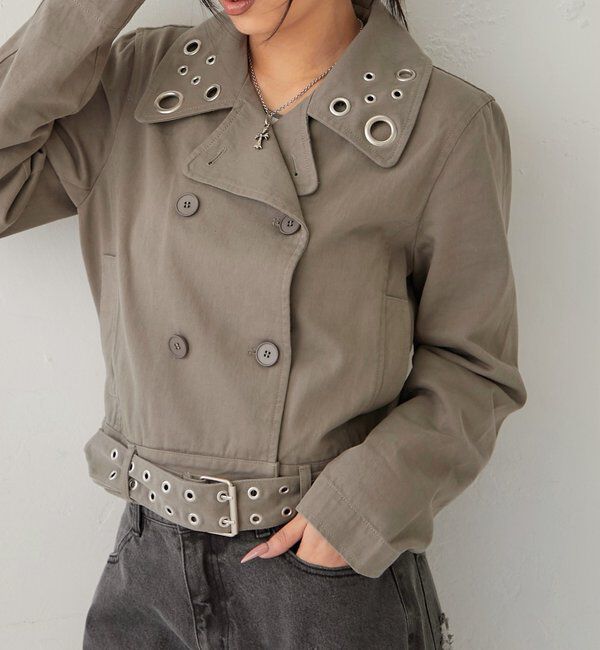  「SHORT EYELET PEA JACKET」|ブルゾン・スタジャン|