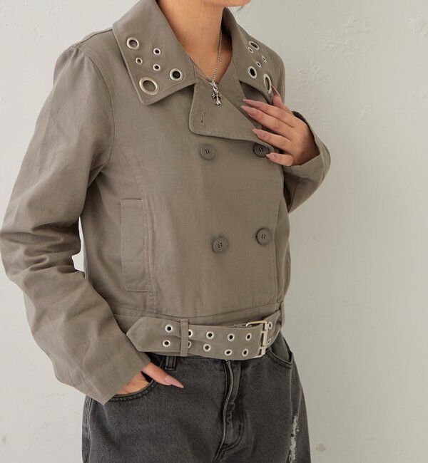  「SHORT EYELET PEA JACKET」|ブルゾン・スタジャン|