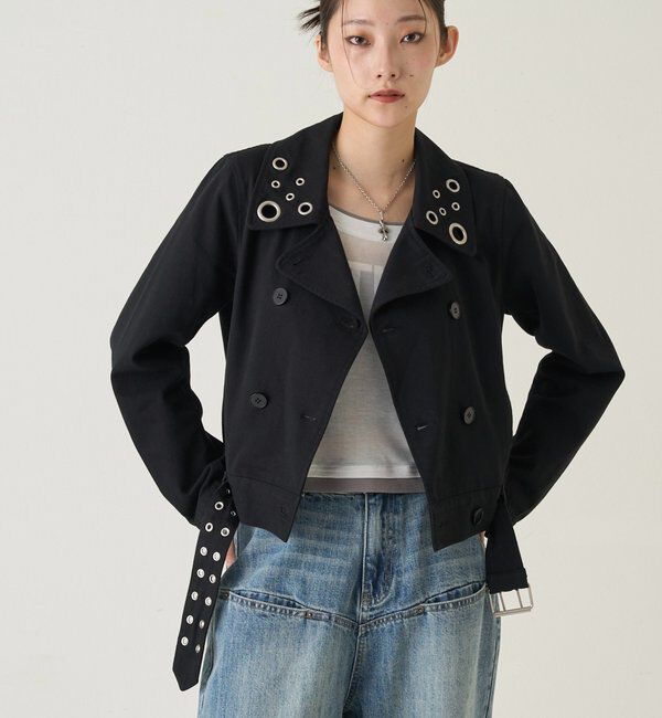  「SHORT EYELET PEA JACKET」|ブルゾン・スタジャン|