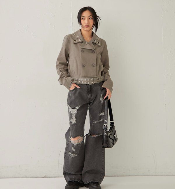  「SHORT EYELET PEA JACKET」|ブルゾン・スタジャン|