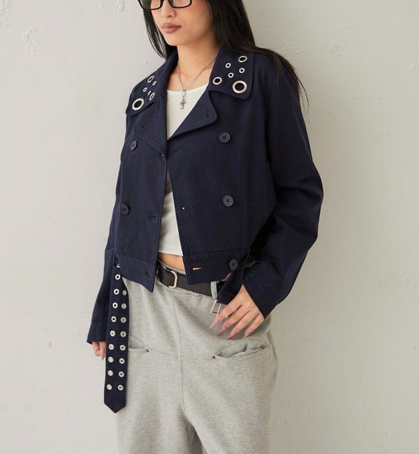  「SHORT EYELET PEA JACKET」|ブルゾン・スタジャン|