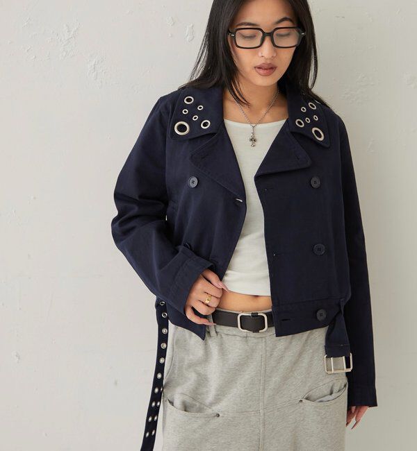  「SHORT EYELET PEA JACKET」|ブルゾン・スタジャン|