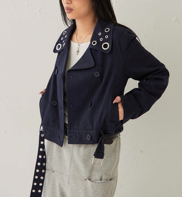  「SHORT EYELET PEA JACKET」|ブルゾン・スタジャン|