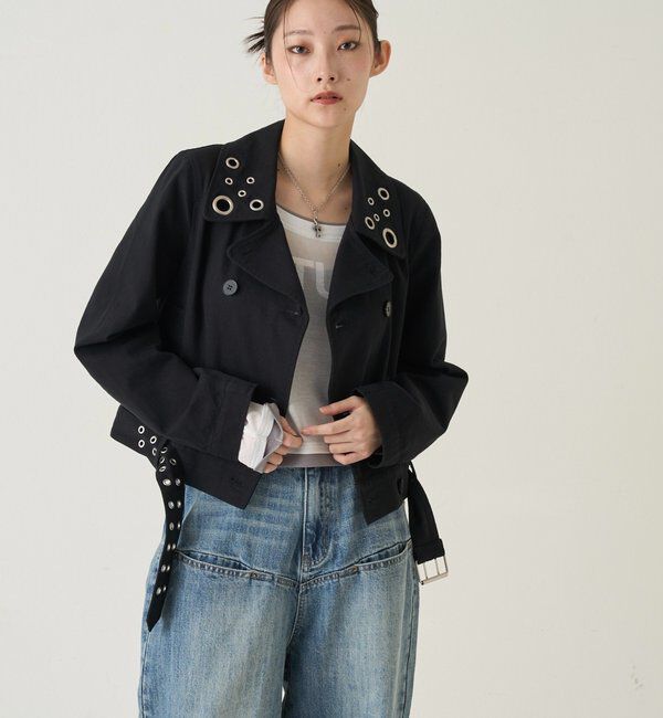  「SHORT EYELET PEA JACKET」|ブルゾン・スタジャン|
