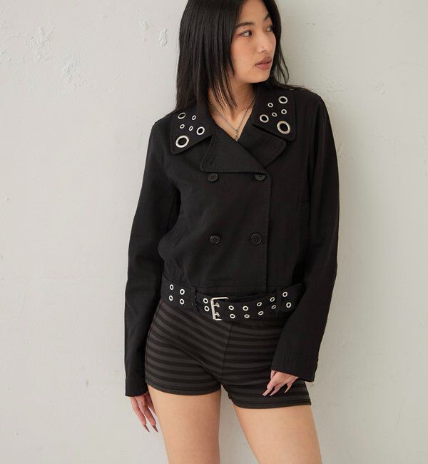  「SHORT EYELET PEA JACKET」|ブルゾン・スタジャン|