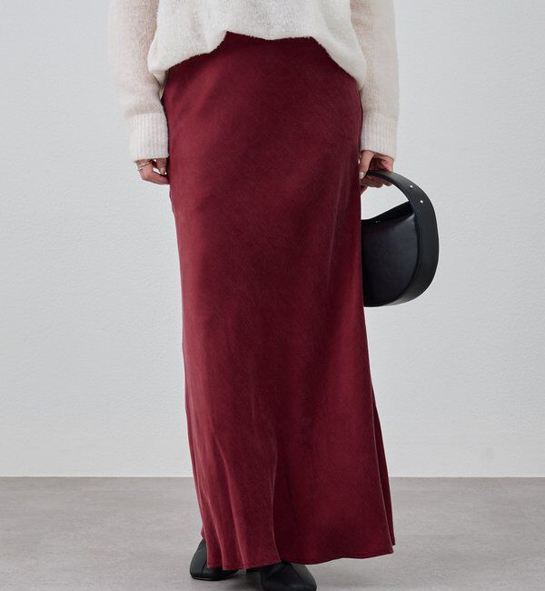  「ニュアンスマーメイドスカート」|スカート|ボルドー