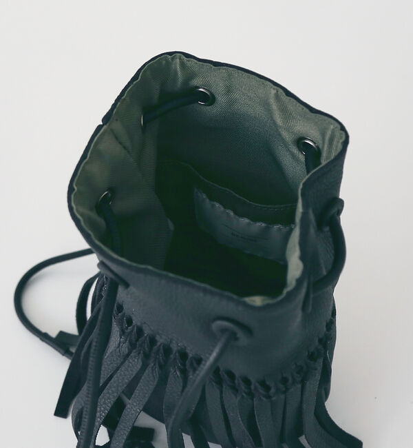 collex「【WEB限定】【BEAURE】カウレザー フリンジ巾着ショルダーバッグ」|ショルダー・メッセンジャー|