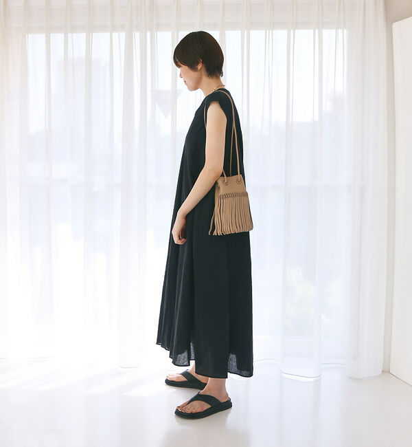 collex「【WEB限定】【BEAURE】カウレザー フリンジ巾着ショルダーバッグ」|ショルダー・メッセンジャー|