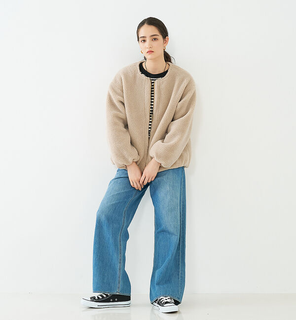 collex「【一部WEB限定カラー】タフタ&times;ボア リバーシブル中綿ブルゾン」|ブルゾン・スタジャン|