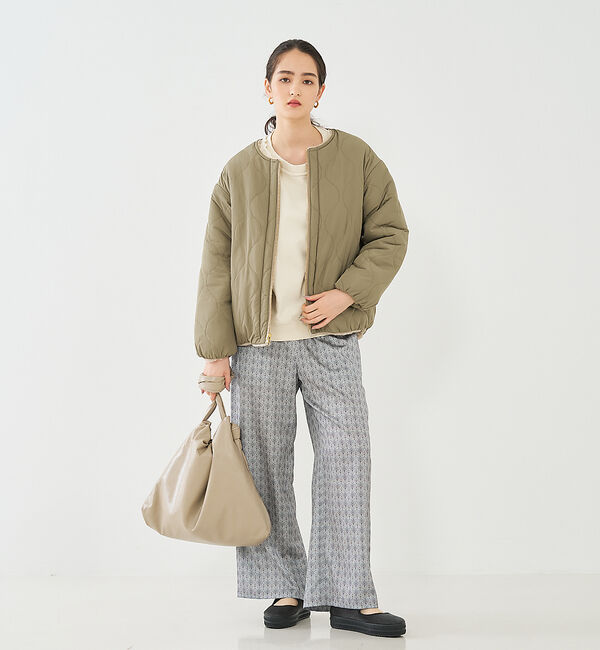 collex「【一部WEB限定カラー】タフタ&times;ボア リバーシブル中綿ブルゾン」|ブルゾン・スタジャン|