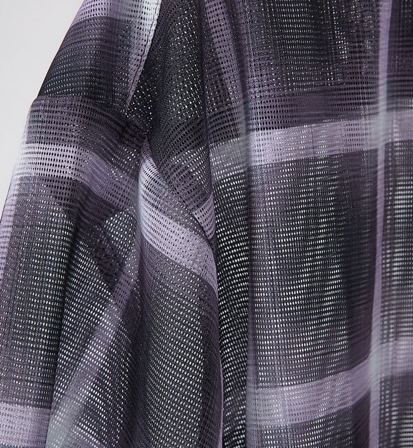 ABAHOUSE「【WEB限定】マイクロメッシュ オンブレチェック半袖シャツ/ユニセックス」|シャツ・ブラウス|