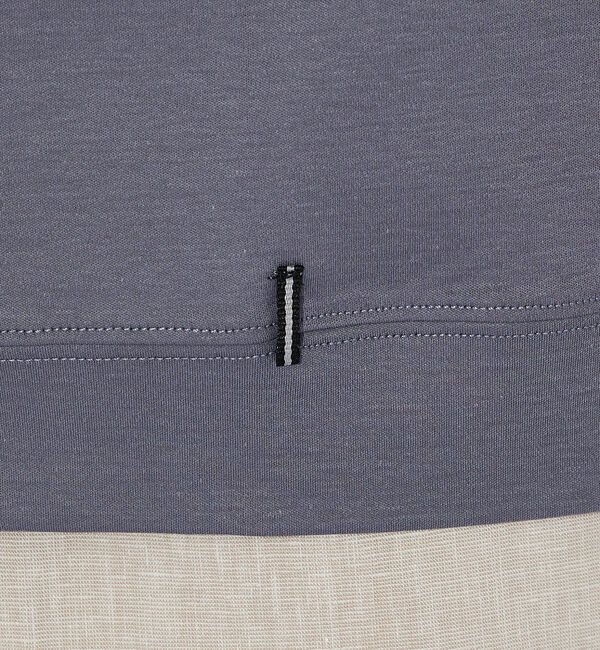 ABAHOUSE「【コットンシルケット】ポンチ クルーネック Tシャツ」|Tシャツ・カットソー|