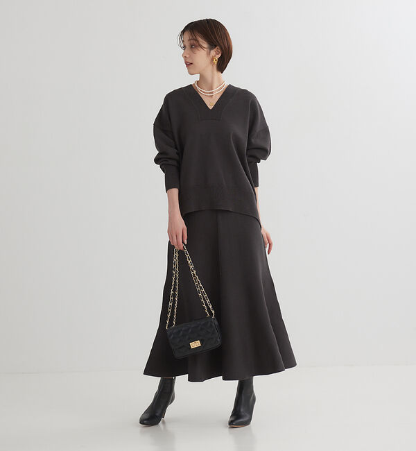 Rouge vif「【セットアップ対応】フレアニットスカート」|スカート|