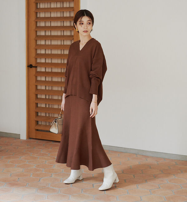 Rouge vif「【セットアップ対応】フレアニットスカート」|スカート|