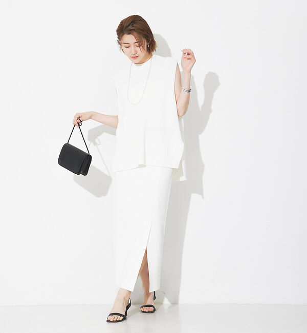 Rouge vif「【セットアップ対応】麻混ニットタイトスカート」|スカート|