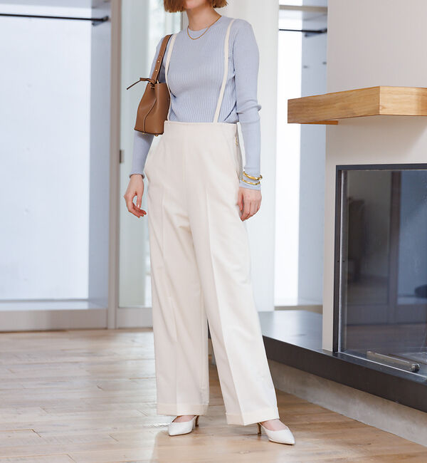 Rouge vif「ハイウエストサスペンダーワイドパンツ」|その他|