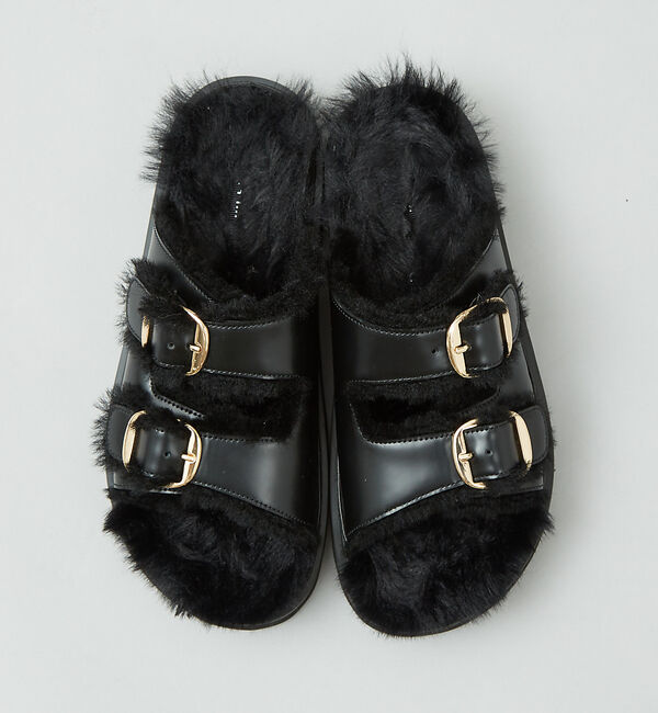 Rouge vif「【MOHI／モヒ】 ムートンベルトサンダル」|サンダル|