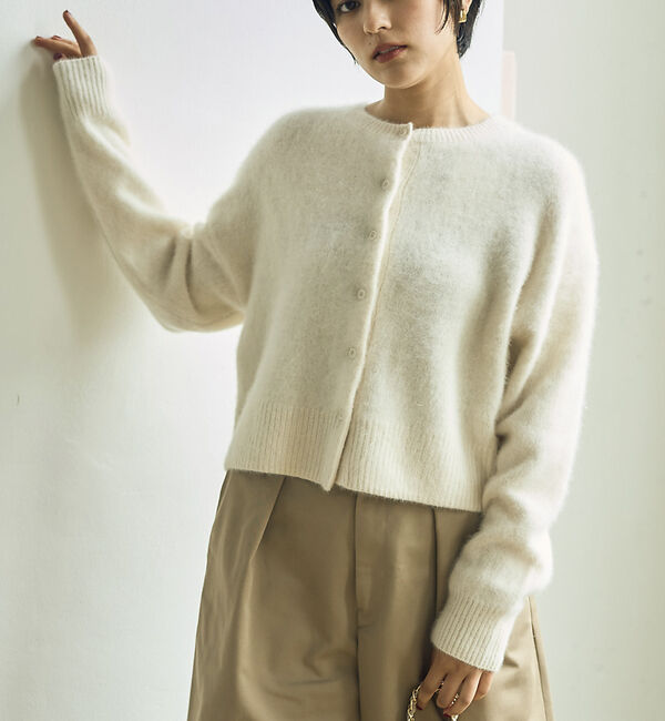 Rouge vif「フォックスウールふわふわカーディガン」|カーディガン|アイボリー