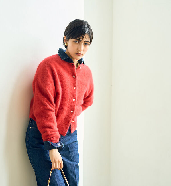Rouge vif「フォックスウールふわふわカーディガン」|カーディガン|