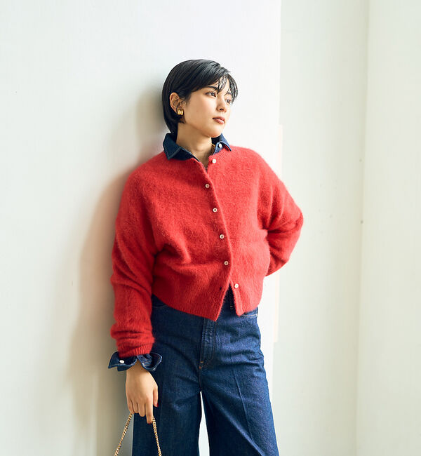 Rouge vif「フォックスウールふわふわカーディガン」|カーディガン|