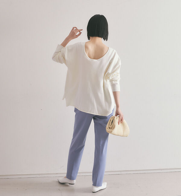 qualite「【WEB・一部店舗限定】クルーネックコットンニットプルオーバー」|ニット・セーター|