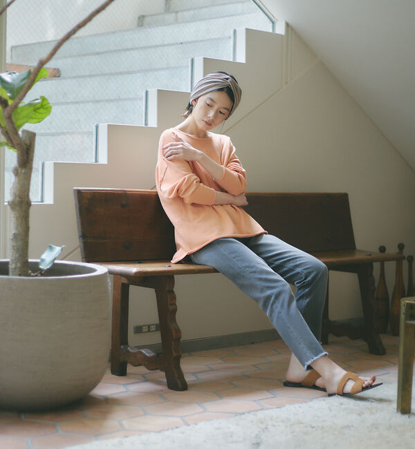 qualite「【WEB・一部店舗限定】クルーネックコットンニットプルオーバー」|ニット・セーター|