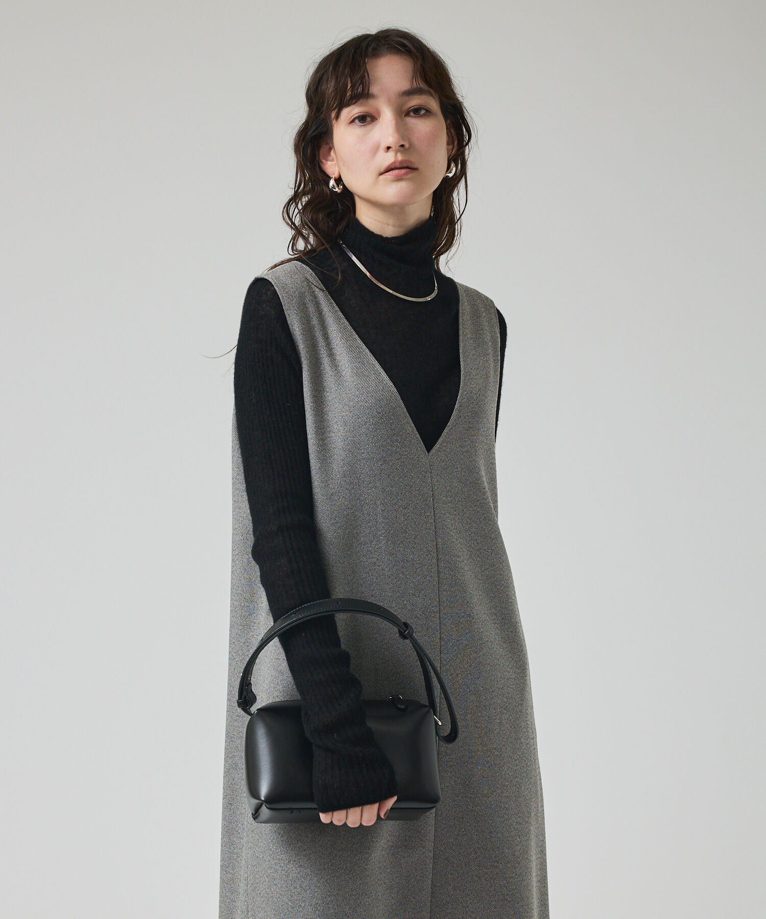 qualite「ツイーディジャンパーワンピース」|ワンピース|