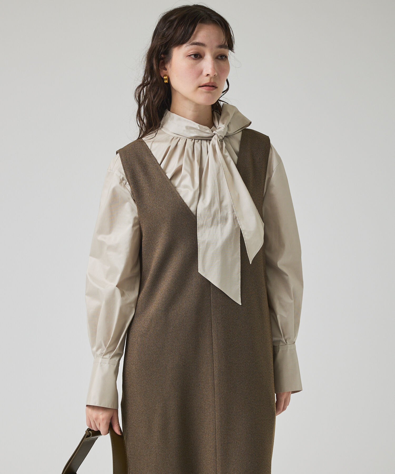 qualite「ツイーディジャンパーワンピース」|ワンピース|