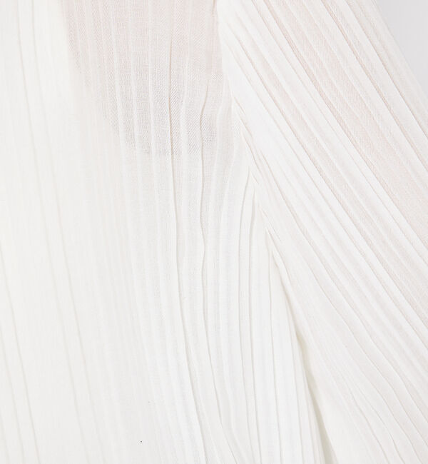 qualite「ランダムプリーツフレアーブラウス」|シャツ・ブラウス|