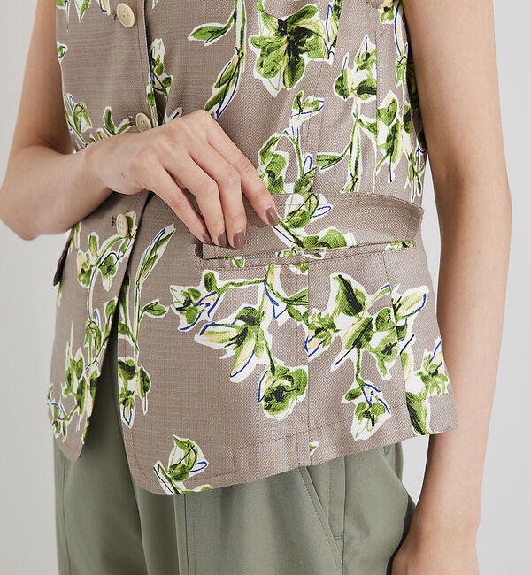 qualite「ブッチャーフラワーノースリーブ」|キャミソール|