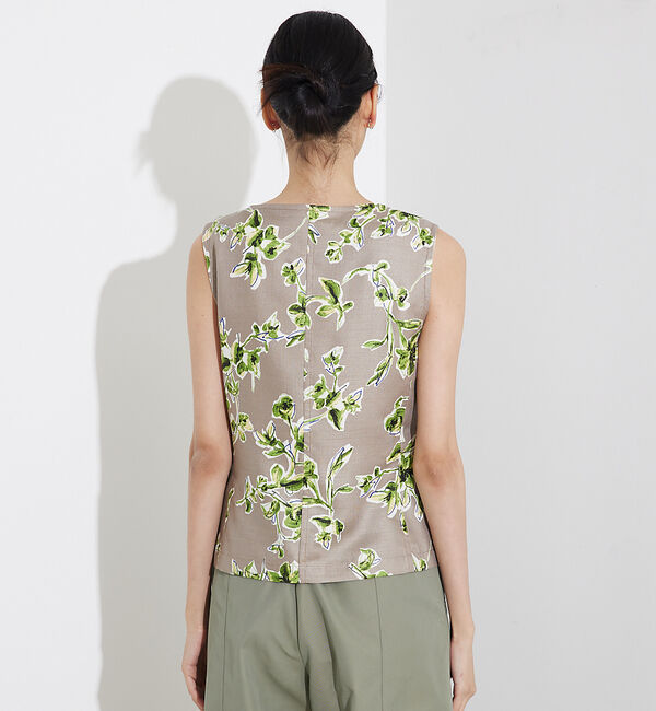 qualite「ブッチャーフラワーノースリーブ」|キャミソール|