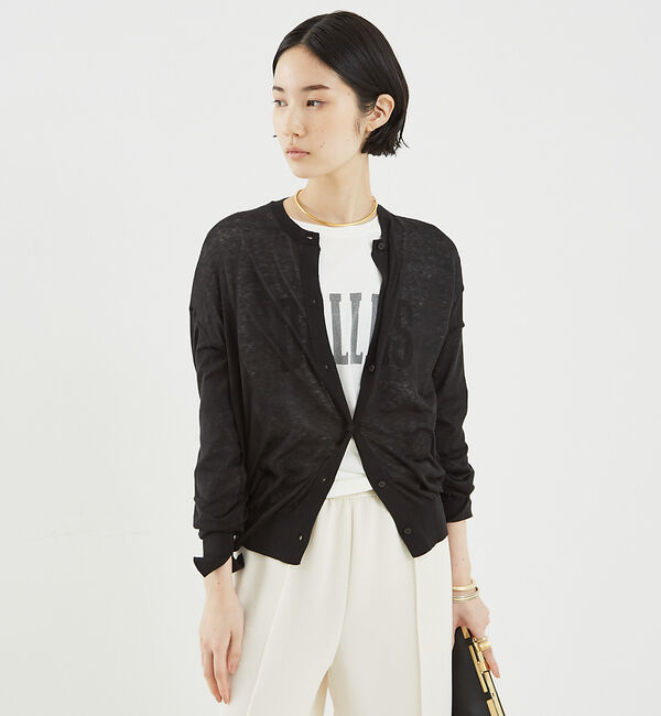 The Store by C' 「【COCUCA】シルクカーディガン」|カーディガン|ブラック