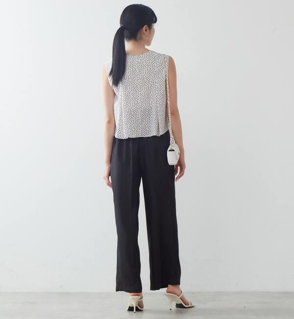 TIARA「ランダムドットノースリーブブラウス」|シャツ・ブラウス|