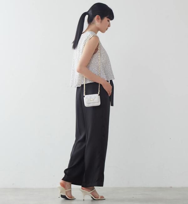 TIARA「ランダムドットノースリーブブラウス」|シャツ・ブラウス|