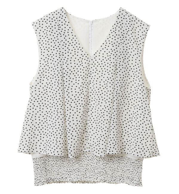 TIARA「ランダムドットノースリーブブラウス」|シャツ・ブラウス|