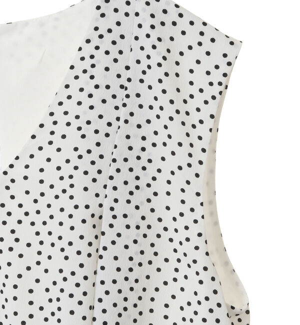 TIARA「ランダムドットノースリーブブラウス」|シャツ・ブラウス|