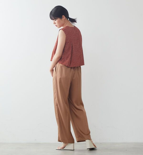 TIARA「ランダムドットノースリーブブラウス」|シャツ・ブラウス|