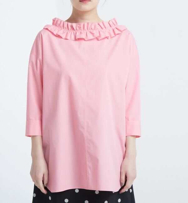 TIARA「バックボタンフリルブラウス」|シャツ・ブラウス|
