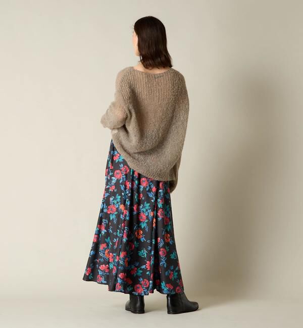 Liesse「フラワープリントフレアスカート」|スカート|