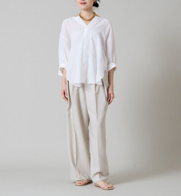 Liesse「スキッパーワイドドルマンブラウス」|シャツ・ブラウス|