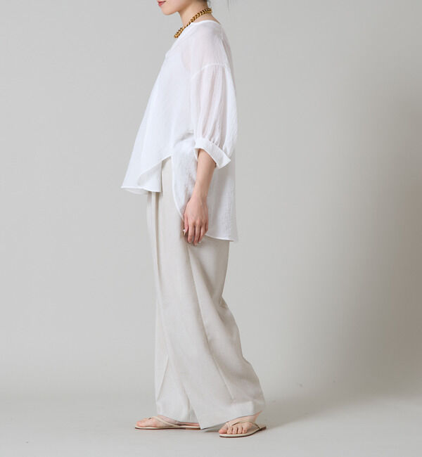 Liesse「スキッパーワイドドルマンブラウス」|シャツ・ブラウス|