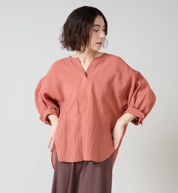 Liesse「スキッパーワイドドルマンブラウス」|シャツ・ブラウス|