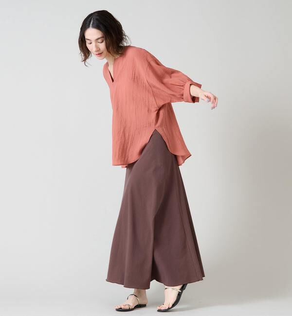 Liesse「スキッパーワイドドルマンブラウス」|シャツ・ブラウス|