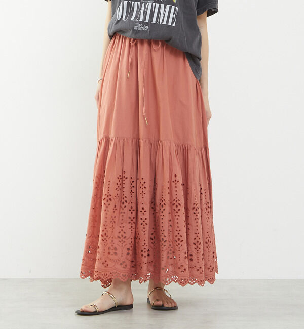 Liesse「インド刺繍スカート」|スカート|テラコッタ