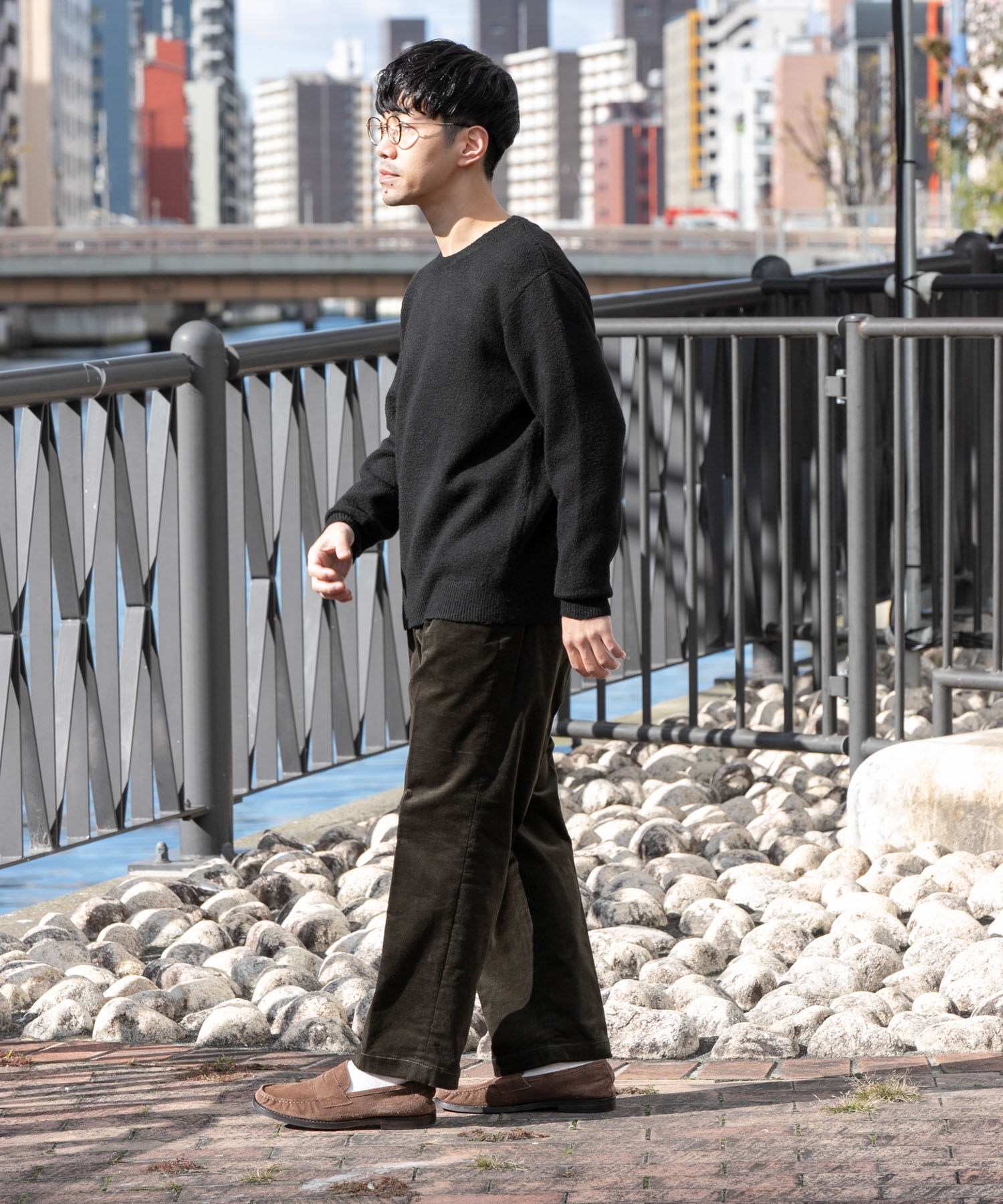 URBAN RESEARCH ROSSO「ブークレストレッチクルーニット」|ニット・セーター|